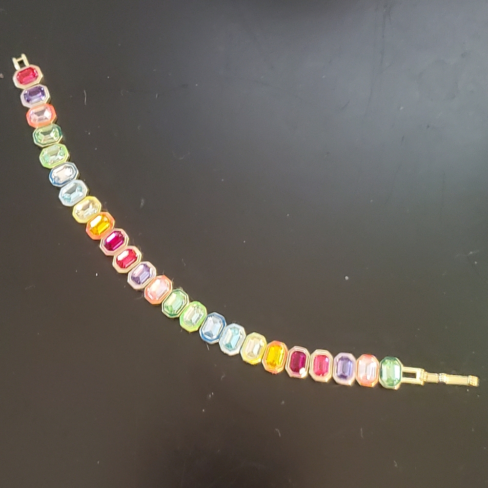BaubleBar Vibrant Gemstone Bracelet with Gold Accents - Picture 2 of 10
